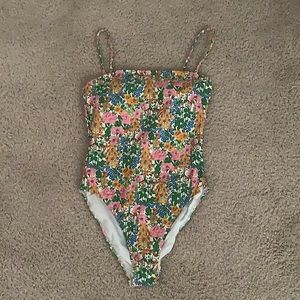 J.Crew one piece floral bathing suit size 6.